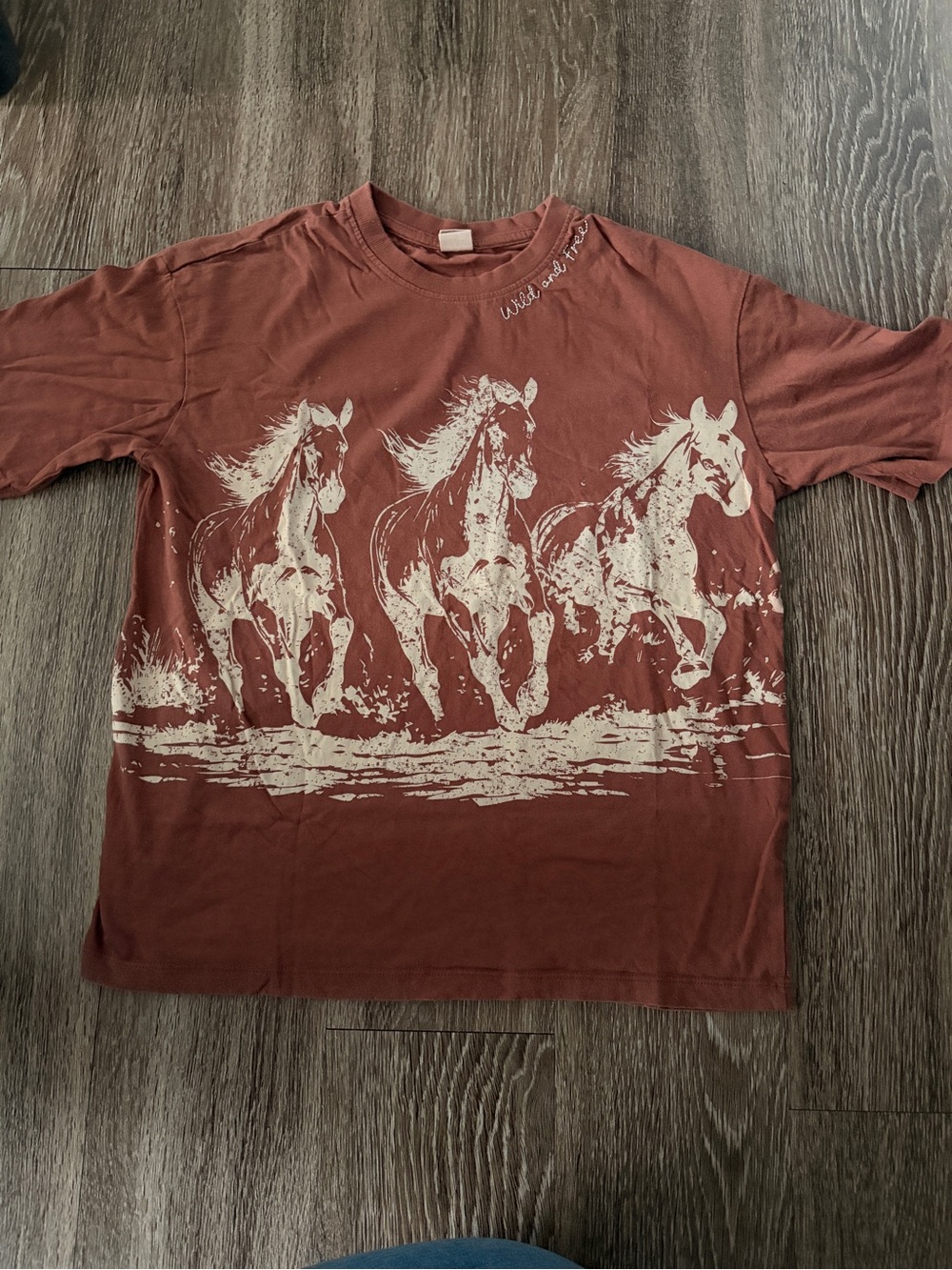 Women’s Horse Graphic T-Shirt in Rust Small